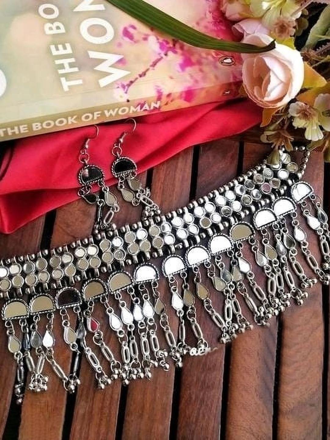 Buy SZN Mirror Oxidised Jewellery Set - - Accessories for Women