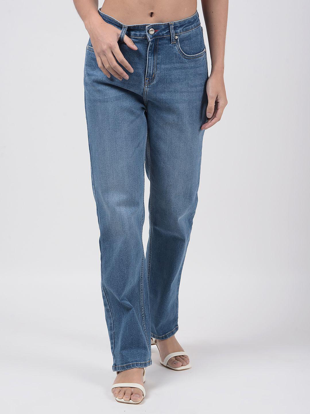 Numero Uno Women Straight Fit Light Fade Stretchable Jeans