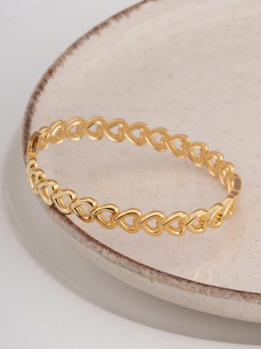 Buy PALMONAS Heart Gold Plated Bangle - - Accessories for Women