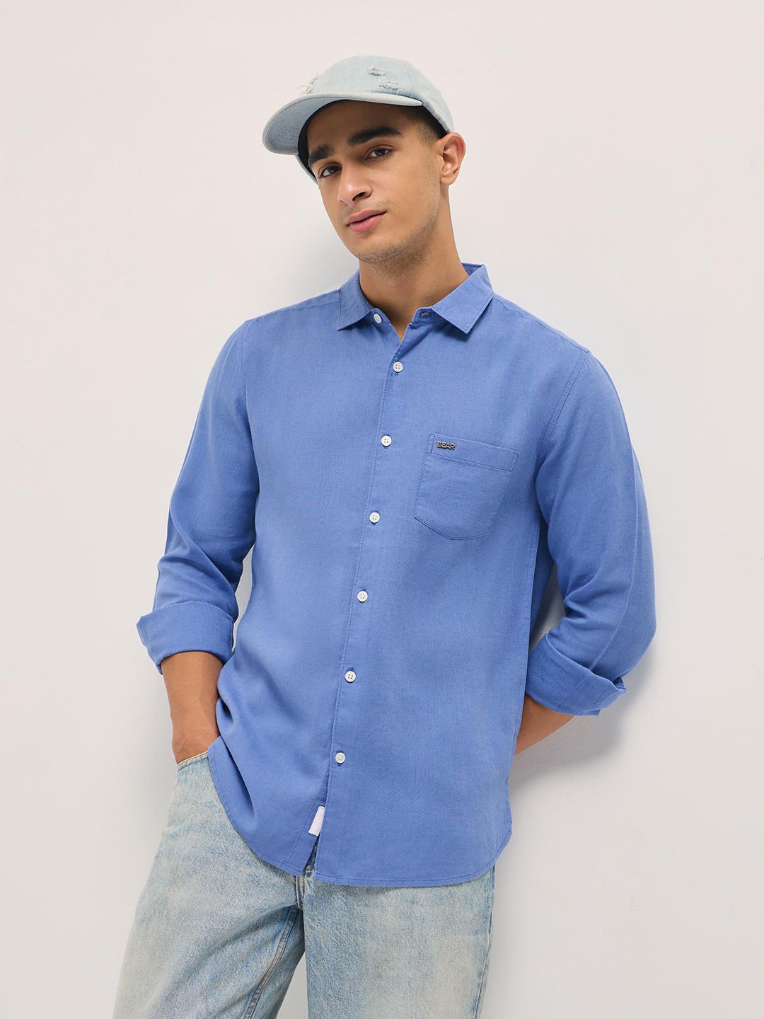 THE BEAR HOUSE Men Slim Fit Casual Shirt