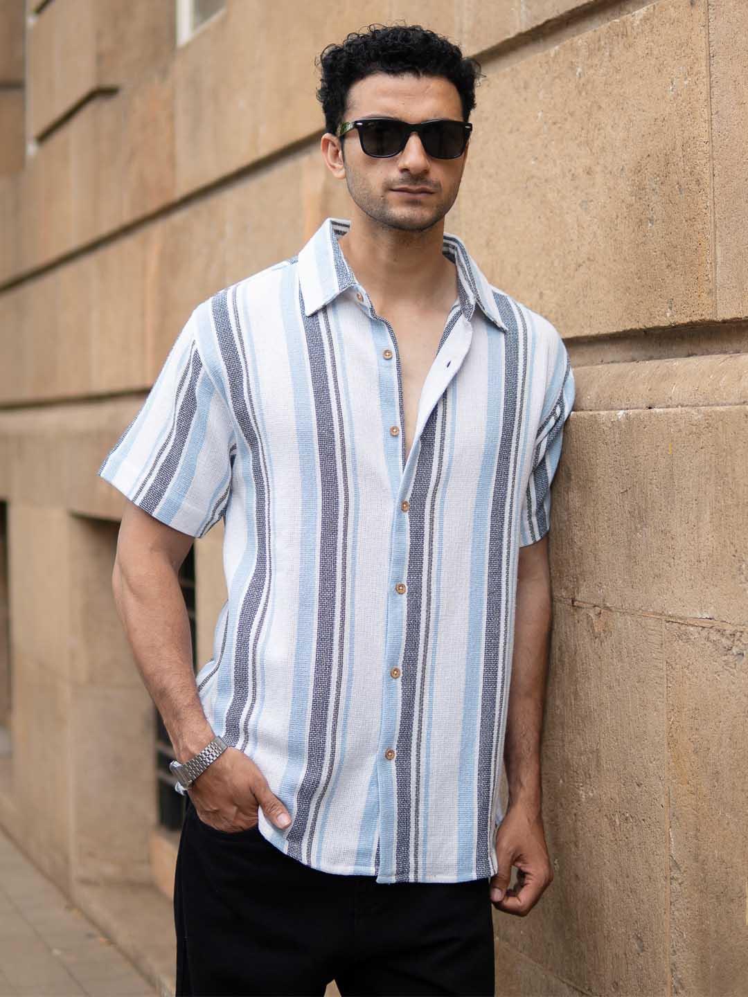 Powerlook Men Striped Casual Shirt