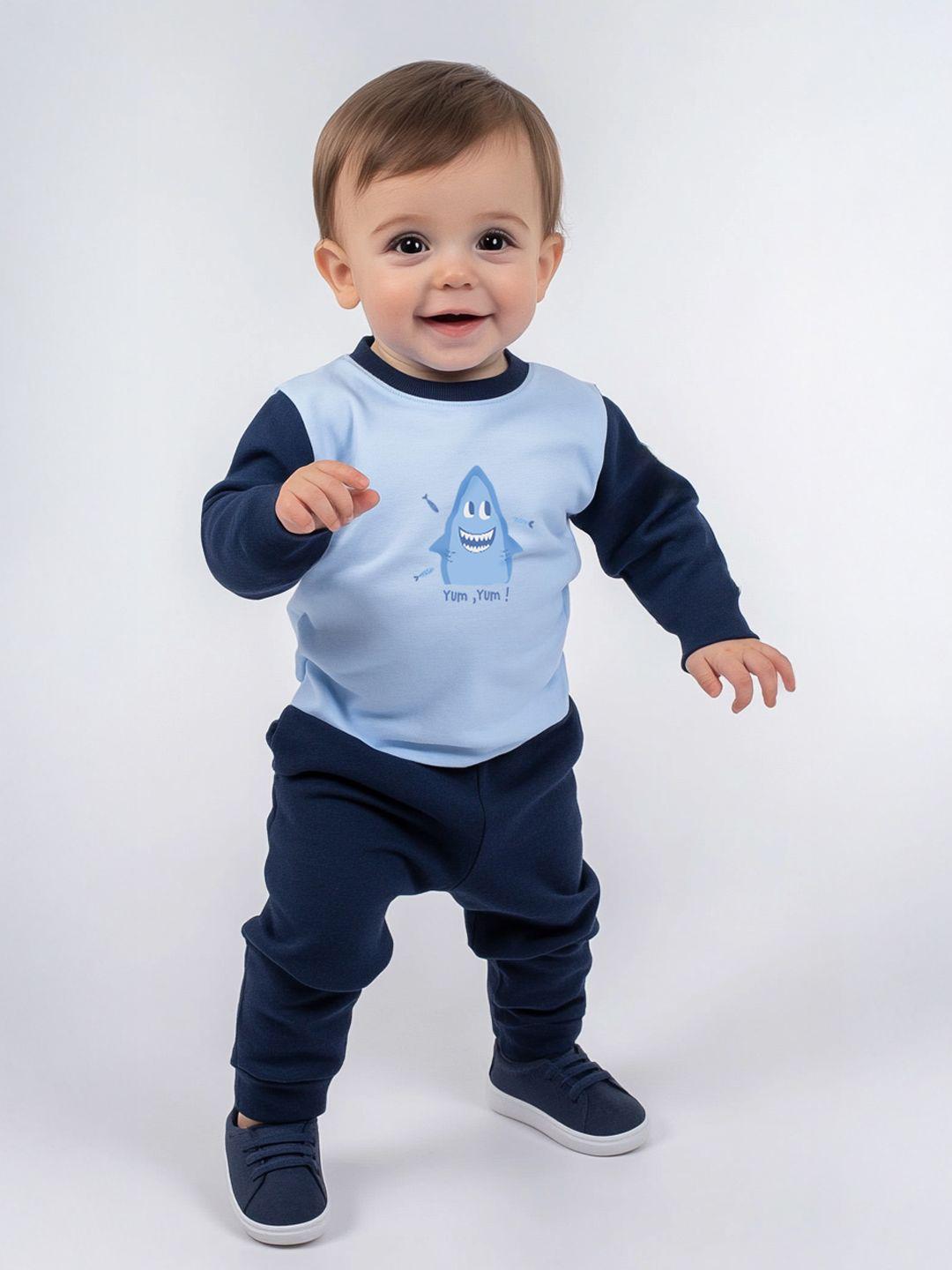 Buy Nauti Nati Baby Boys Colourblocked Full Sleeve Graphic Pure Cotton T Shirt - - Apparel for Boys
