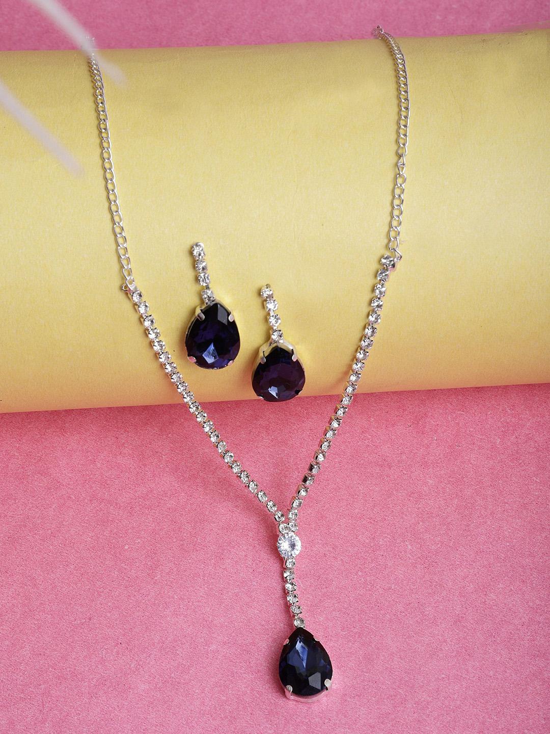 Buy Sangria Stone Studded Jewellery Set - - Accessories for Women