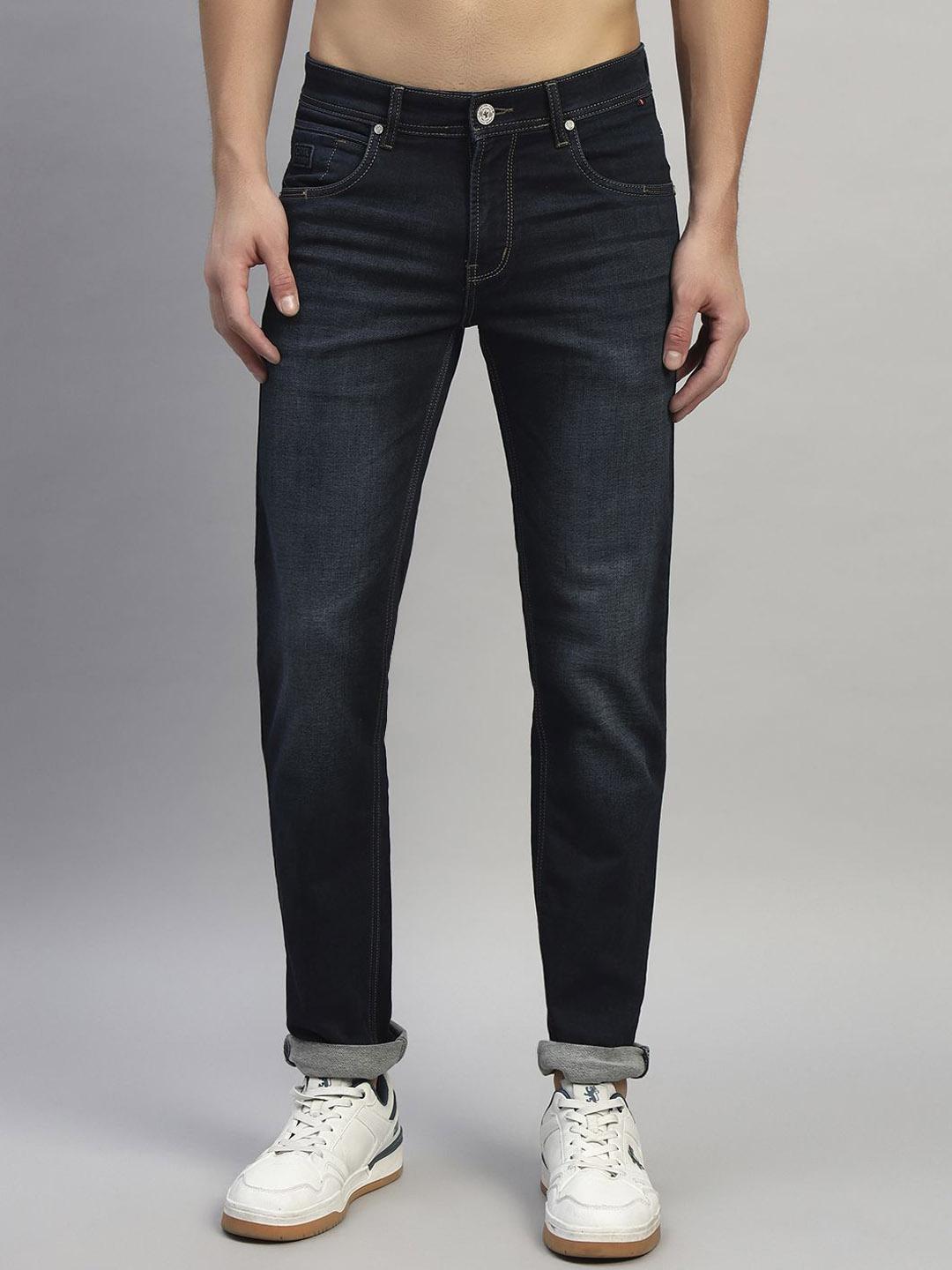 Cantabil Men Original Straight Fit Mid-Rise Light Fade Stretchable Jeans