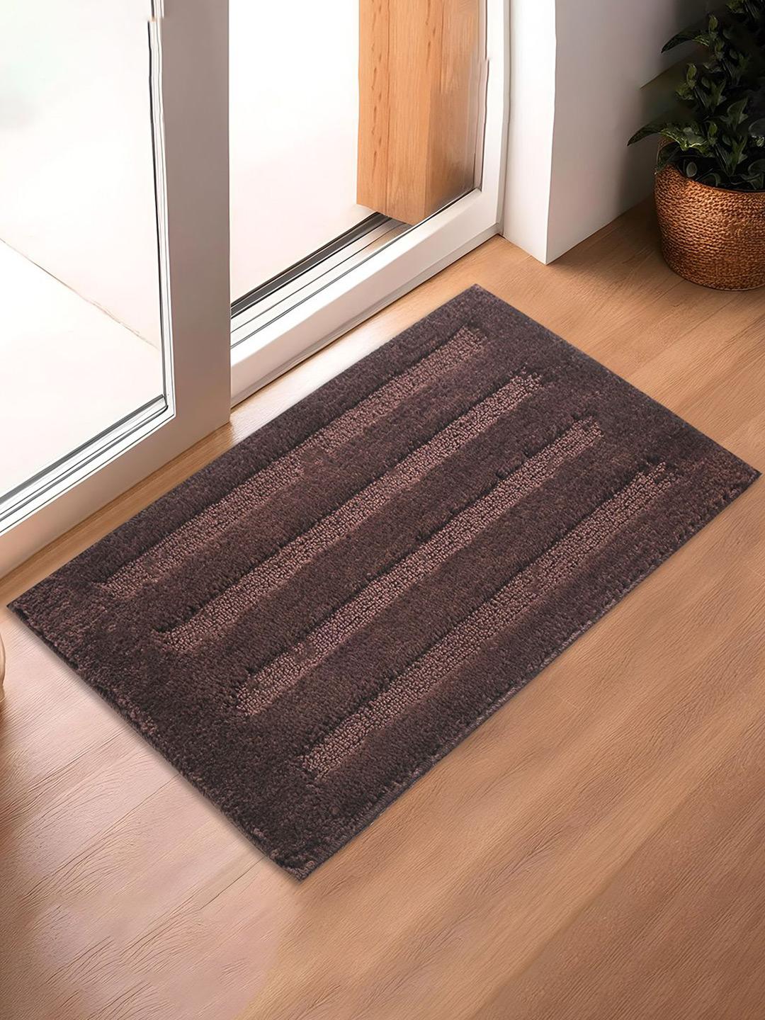 Buy Kuber Industries Brown Self Designed Microfibre Anti Skid Doormat - - Home for Unisex