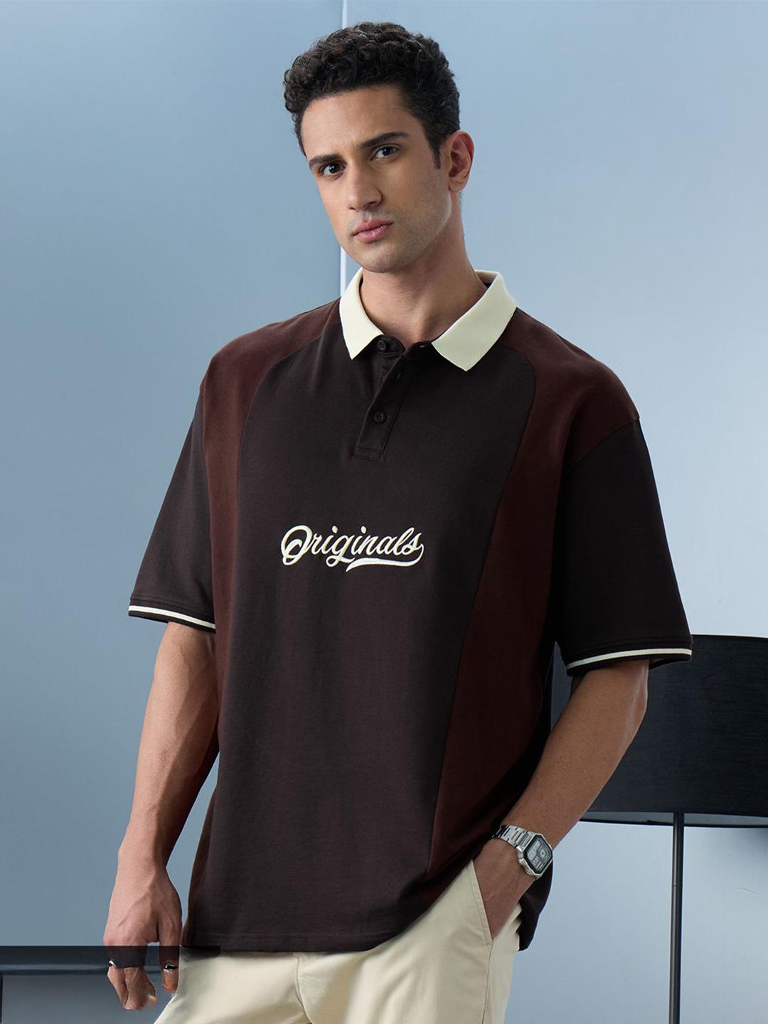 The Souled Store Men Oversized Colourblocked Multicolor Polos
