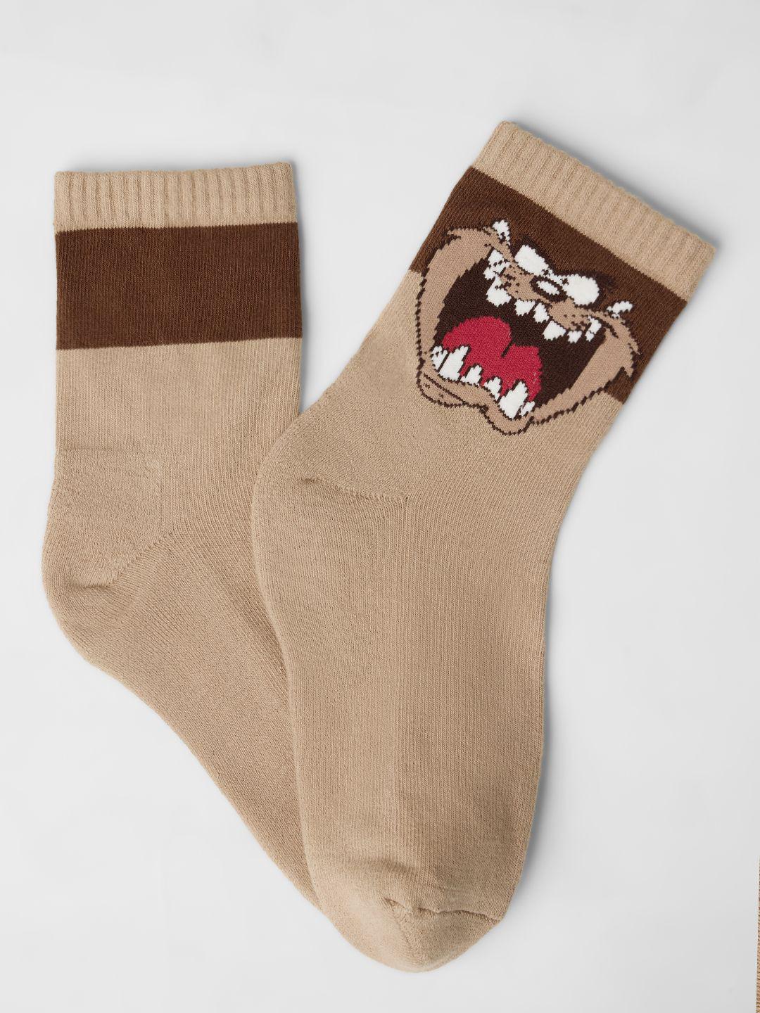 Buy The Souled Store Men Looney Tunes Printed Beige Socks - - Accessories for Men