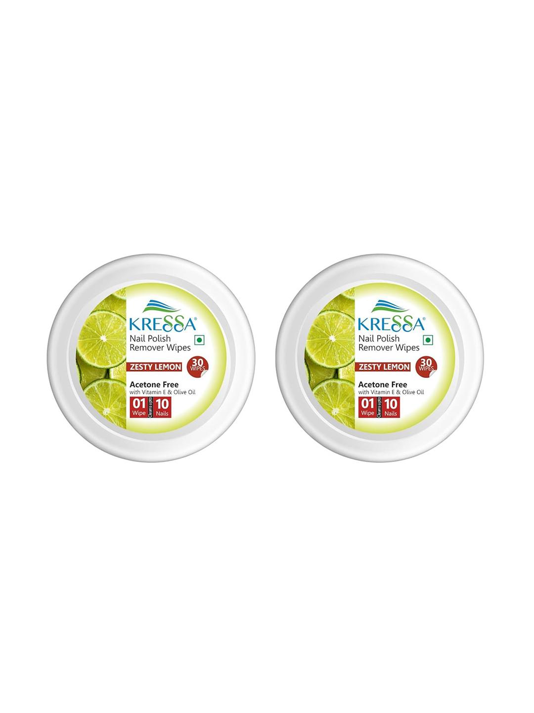 Buy Kressa Set Of 2 Nail Polish Remover Wipes With Vitamin E & Olive Oil   30Pcs Each -  - Personal Care for Unisex