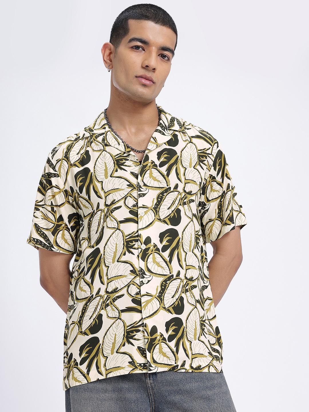 glitchez Tropical Printed Relaxed Shirt