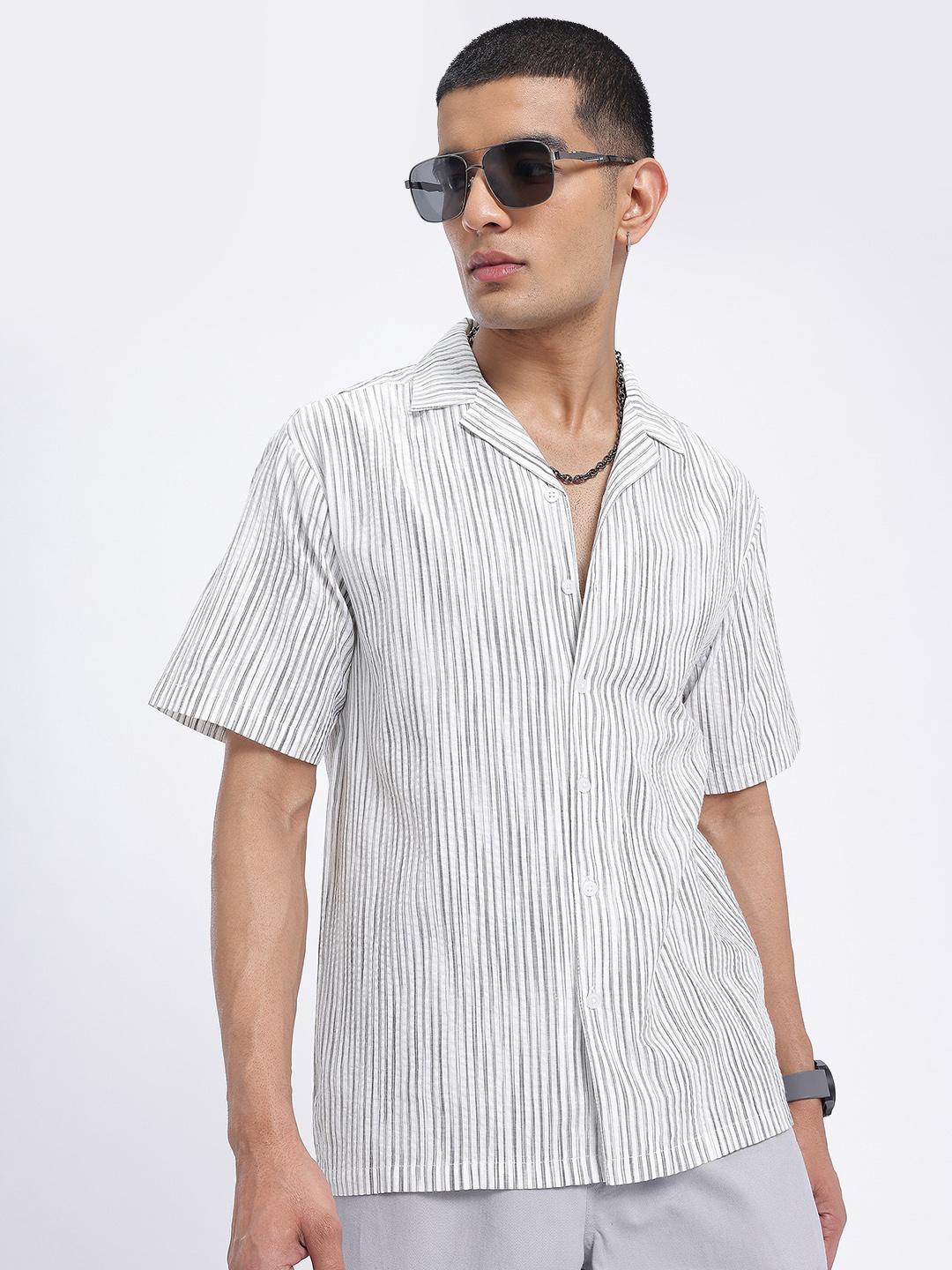 glitchez Striped Relaxed Shirt