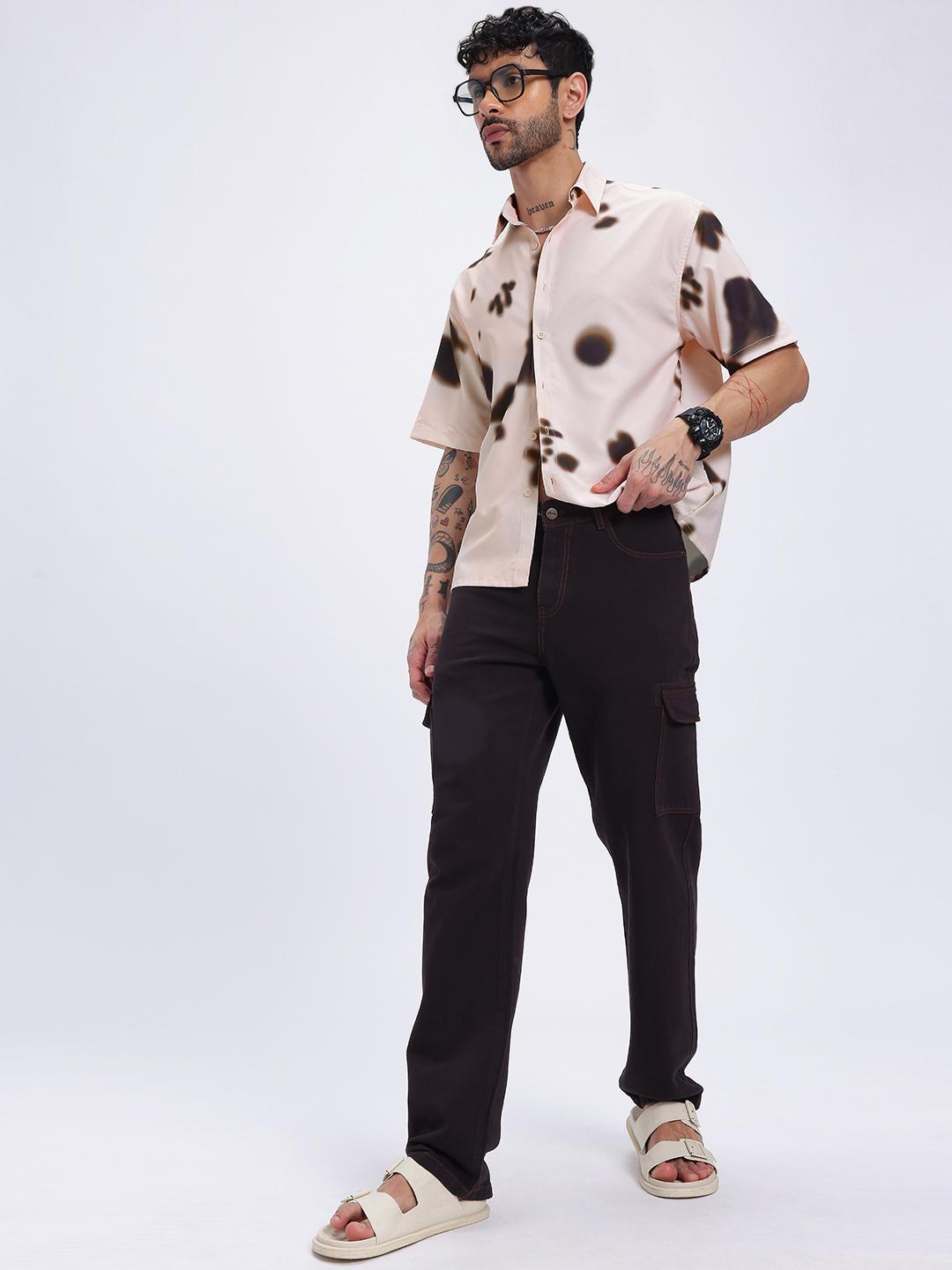 glitchez Tie & Dye Twist Relaxed Fit Shirt