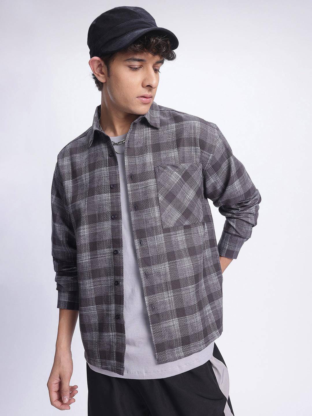 Buy Glitchez Checked Relaxed Shirt - Shirts for Men 31366677 | Myntra