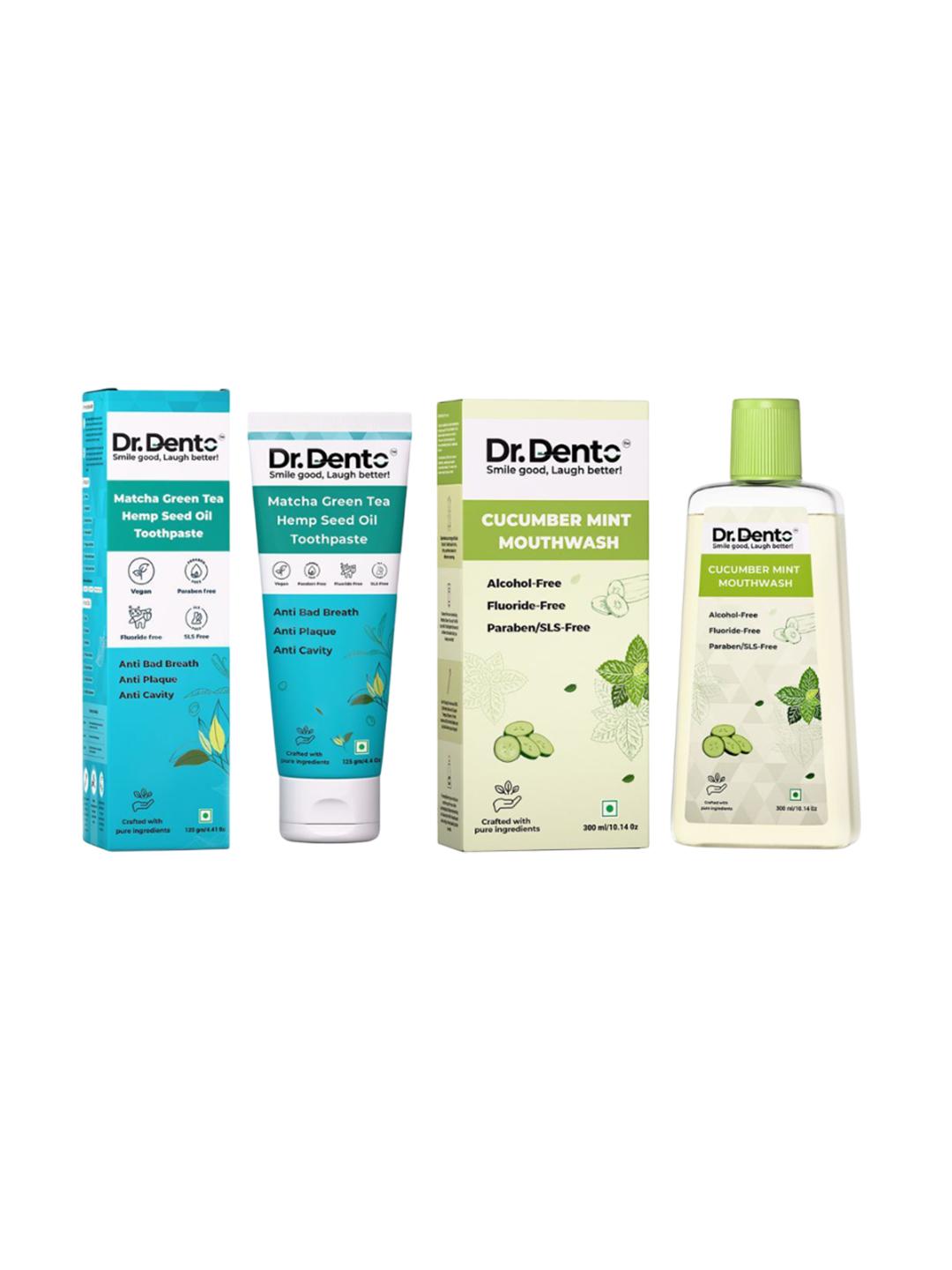 Buy Dr.Dento Set Of 2 Matcha Green Tea Toothpaste 125 G With Cucumber ...
