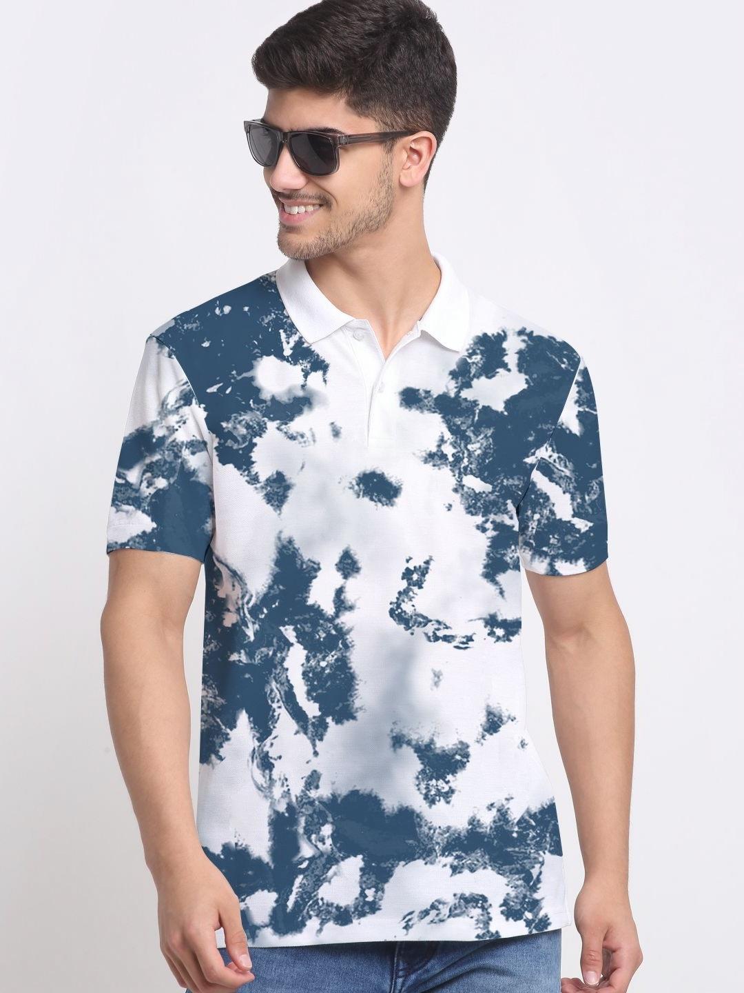 Buy SZN Men Printed Polo Collar Moisture Wicking T Shirt - Tshirts for ...