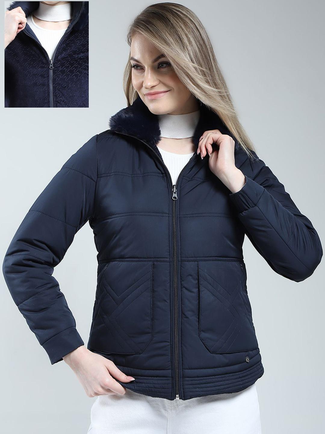 Monte Carlo Women Solid Reversible Padded Jacket