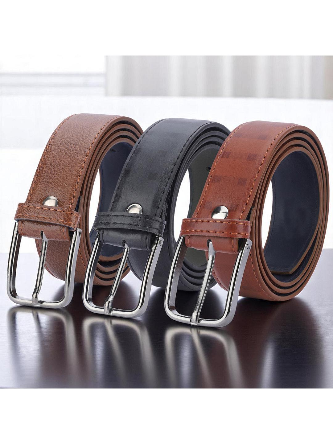 Buy Provogue Men Pack Of 3 Formal Belt -  - Accessories for Men
