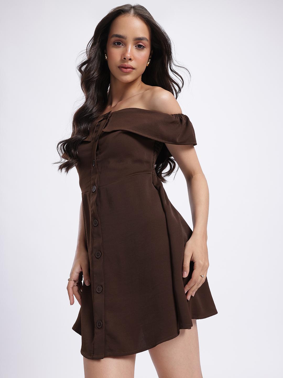 Ana - Stylish Sequins Off-Shoulder Mini Dress