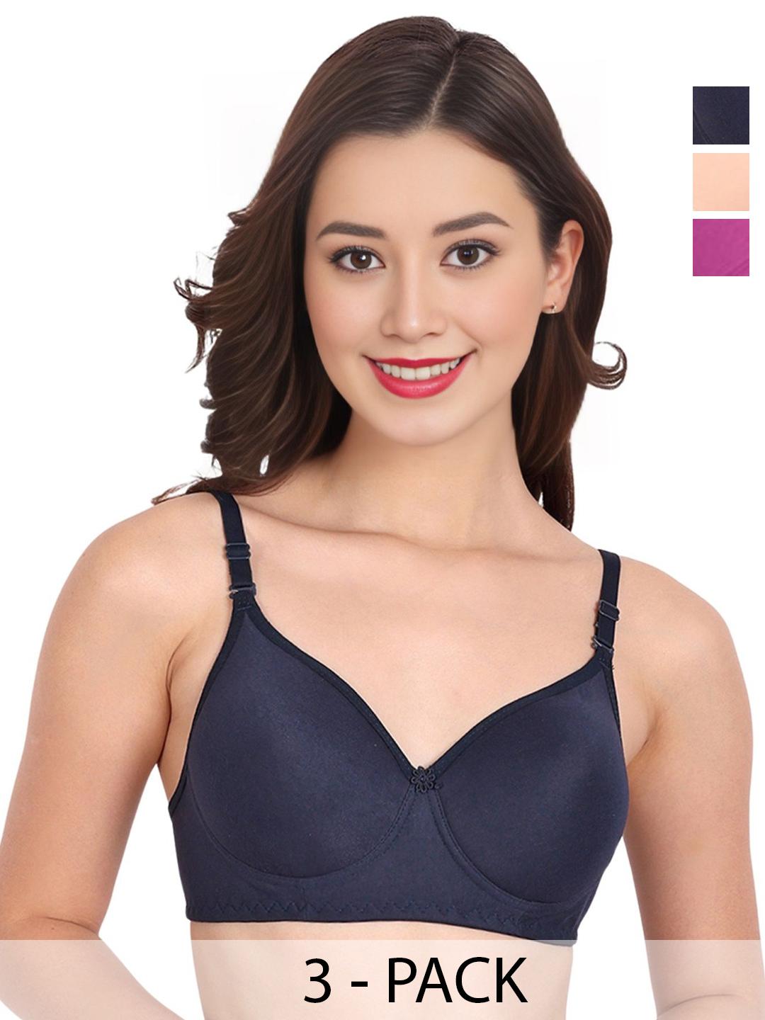 Buy Liigne Women Pack Of 3 Full Coverage Bra -  - Apparel for Women