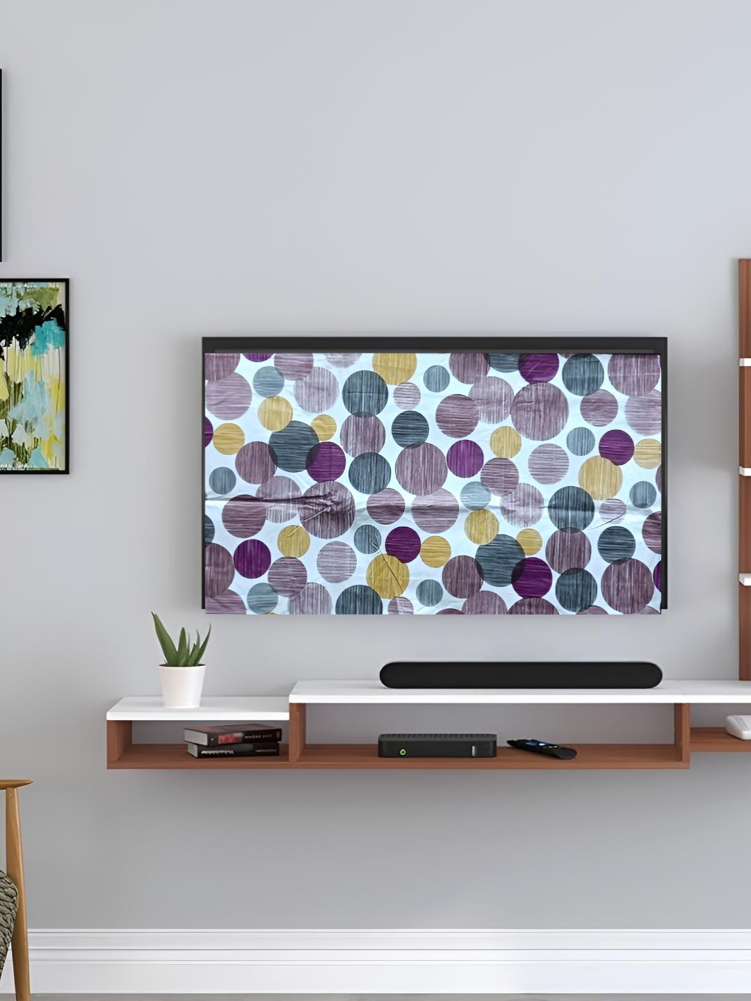 Buy Kalra Magic Purple & White Printed Dustproof & Waterproof 32 Inch Tv Cover -  - Home for Unisex