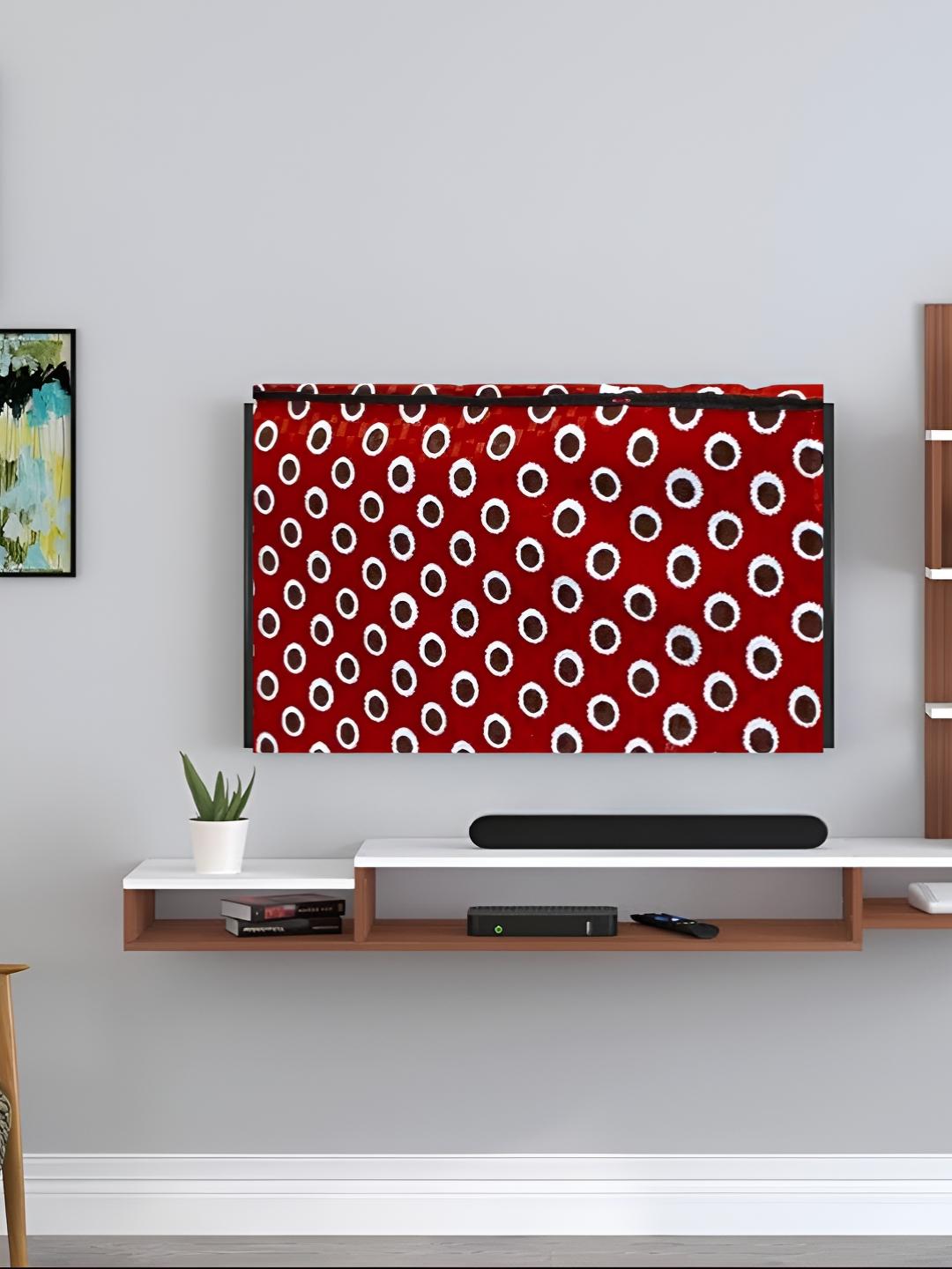 Buy Kalra Magic Red & White Printed Dustproof & Waterproof 32 Inch Tv Cover - - Home for Unisex