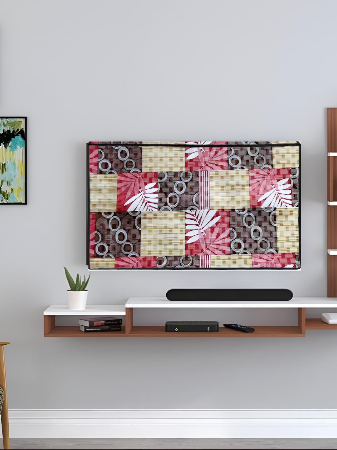 Buy Kalra Magic Red & Beige Printed Dustproof & Waterproof 32 Inch Tv Cover -  - Home for Unisex