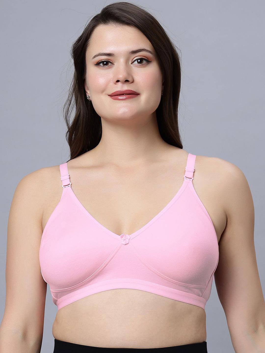 Buy Eden Solid Non Padded Full Coverage Cotton Bra - - Apparel for Women