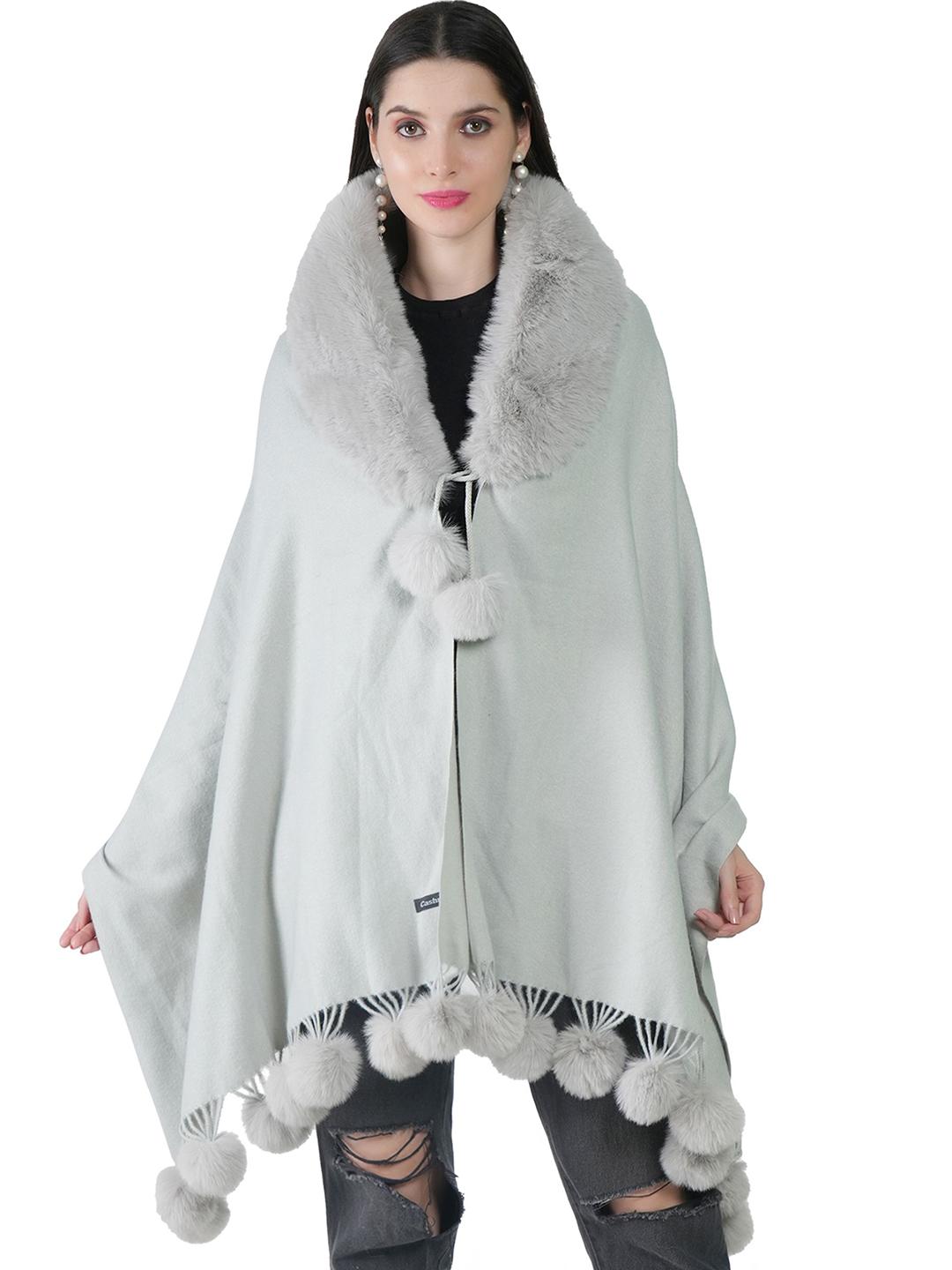 Manra Buy Manra Faux Fur Pure Woolen Winter Shrug Shawl - Shawl for Women ...