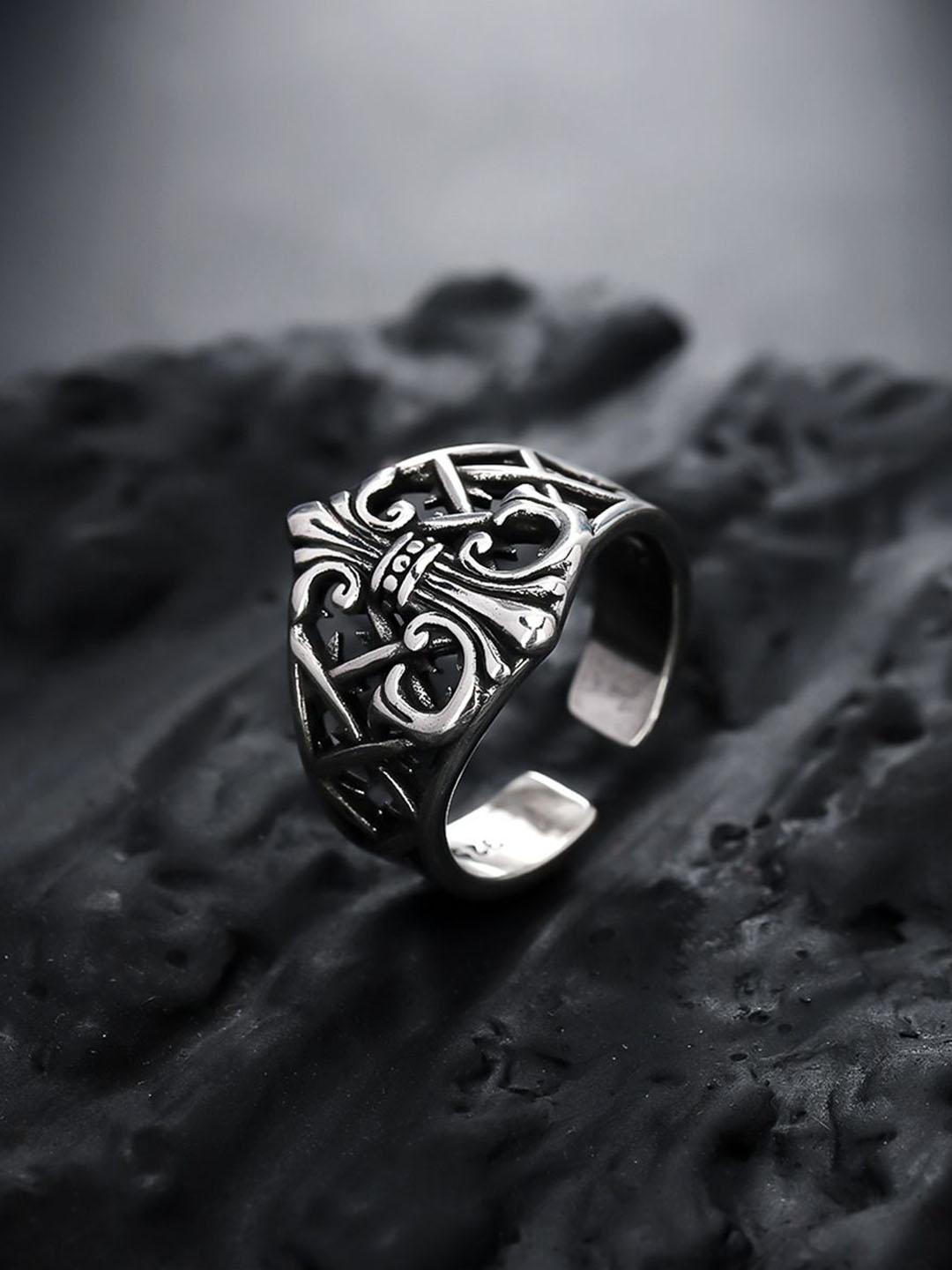Buy StyleCast X Revolte Silver Plated Adjustable Finger Ring - Ring for ...
