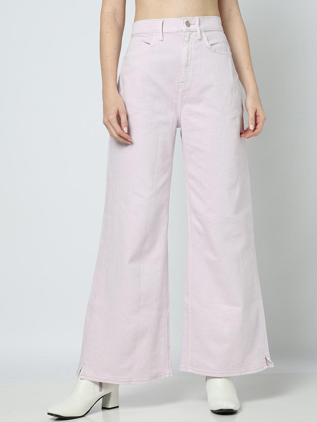 GAP Women Relaxed-Fit Wide-Leg Coloured Mid-Rise Jeans