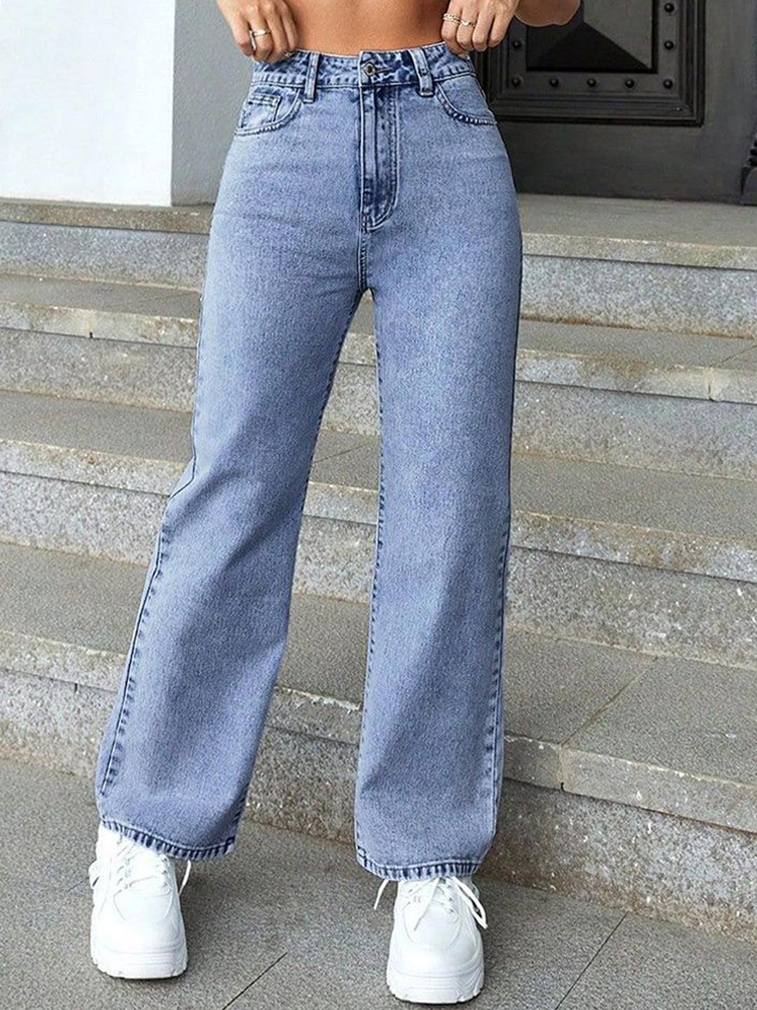 VBEAUTI Women Jean Boyfriend Fit High-Rise Stretchable Jeans