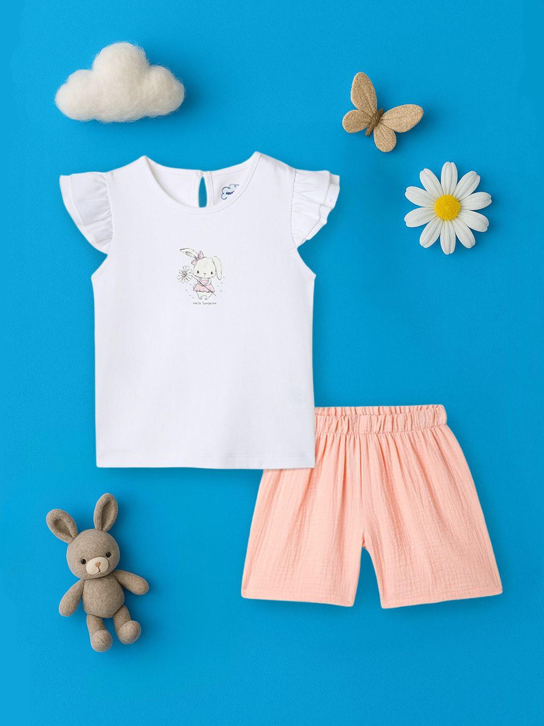 Buy Nauti Nati Girls Graphic Printed Top With Shorts - Clothing Set for ...