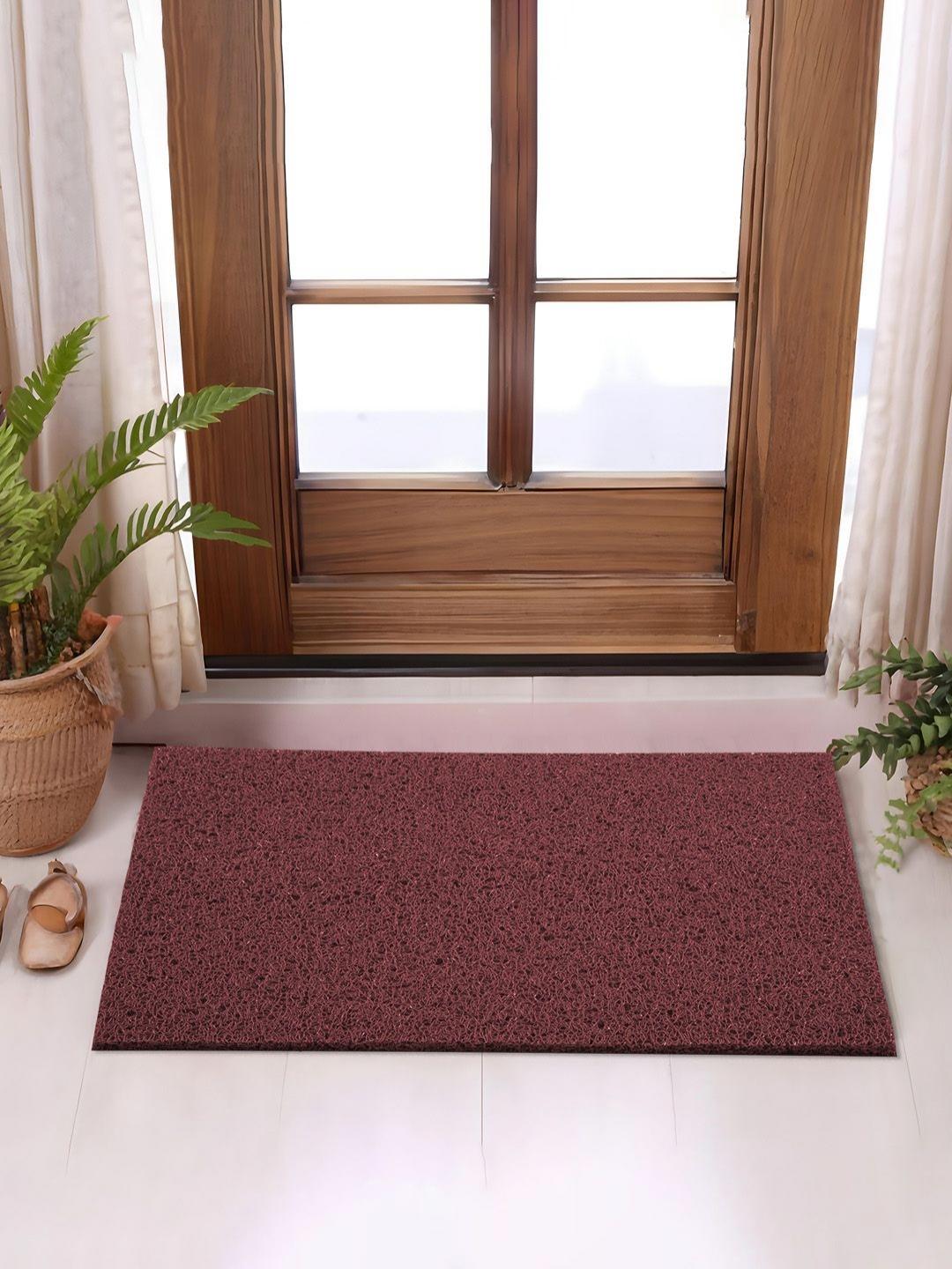 Buy Aura Maroon Rubber PVC Water Absorbing Front Floor Mat DoorMat ...