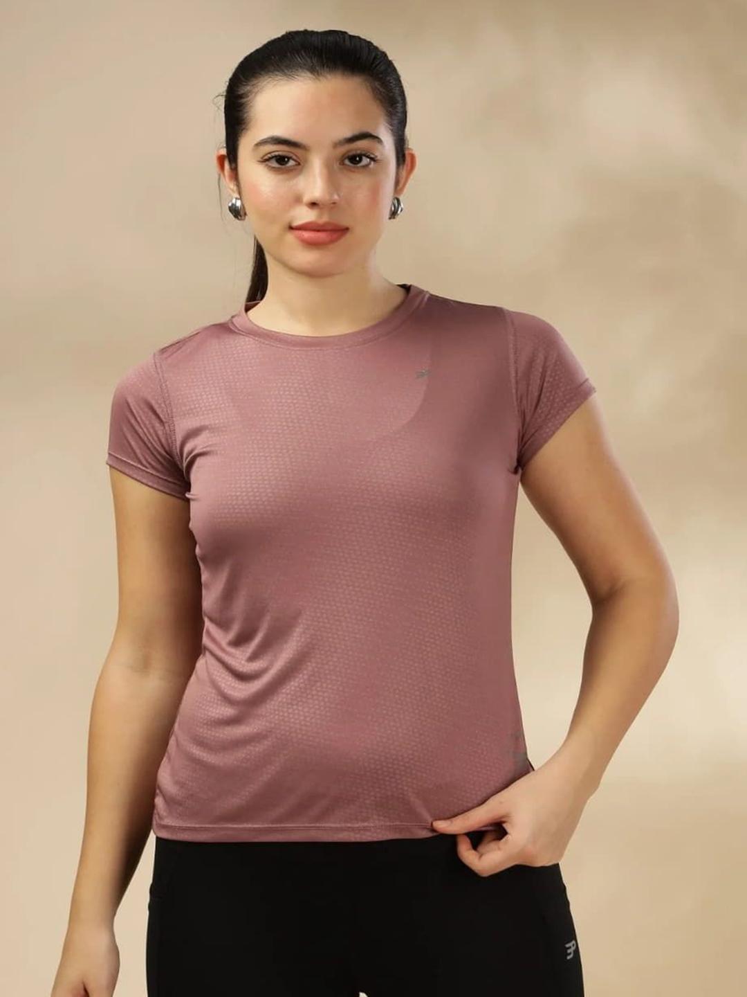 Buy THIRD ELEMENT Women Emboss UV Protect & Cooling Active T Shirt ...