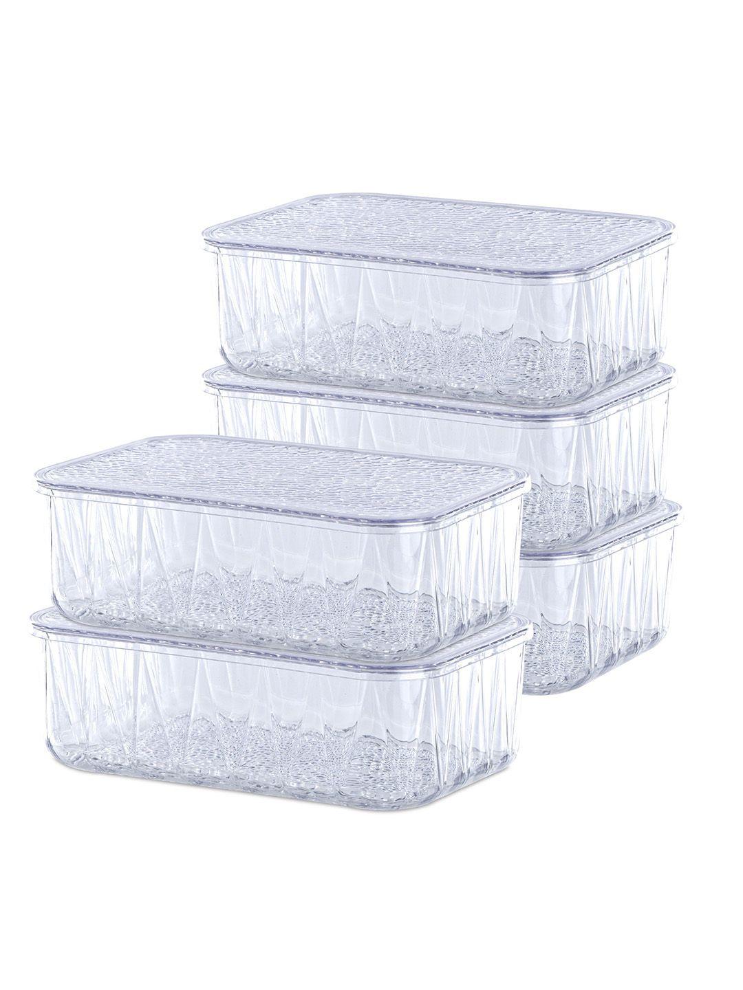 Buy Kuber Industries Transparent Plastic Refrigerator Safe 5 Piece ...