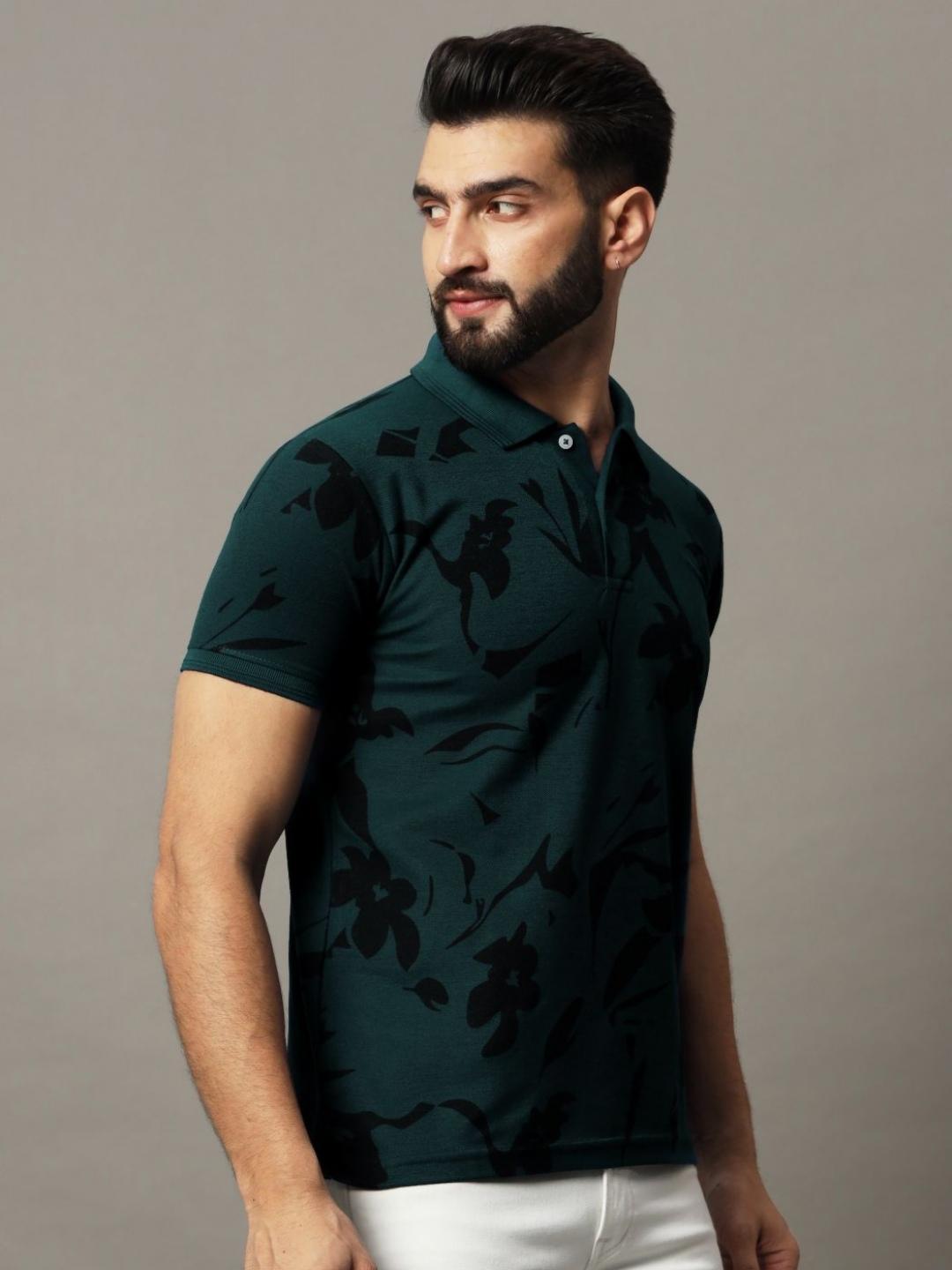 Buy SZN Tropical Printed Polo Collar T Shirt - Tshirts for Men 34035424 ...