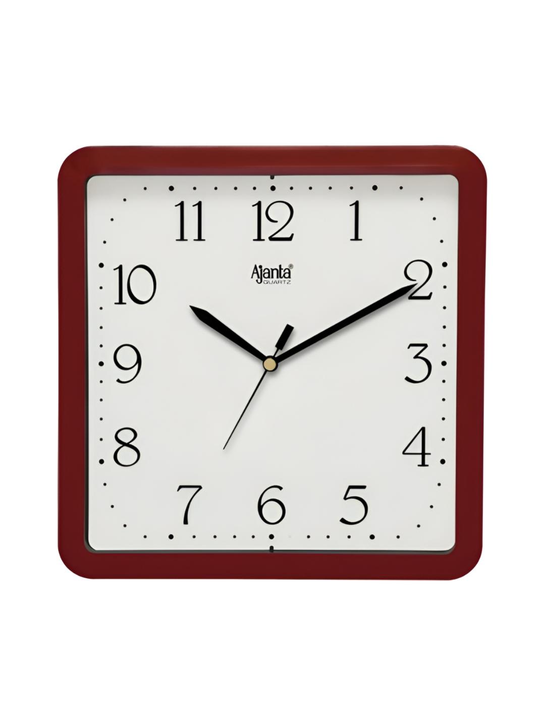 Buy Ajanta Solid Square Traditional Wall Clock -  - Home for Unisex
