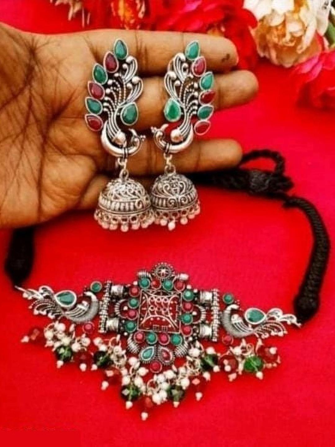 Buy Sangria Stones Studded & Beaded Jewellery Set - - Accessories for Women