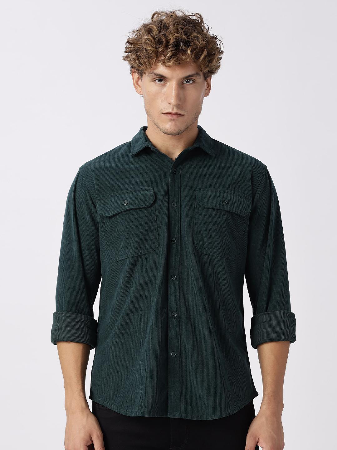 HERE&NOW Regular Fit Vertical Striped Opaque Casual Shirt