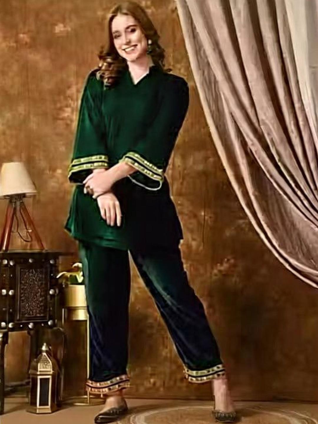 Buy Moda Rapido V Neck Tunic & Trousers Co Ords - - Apparel for Women