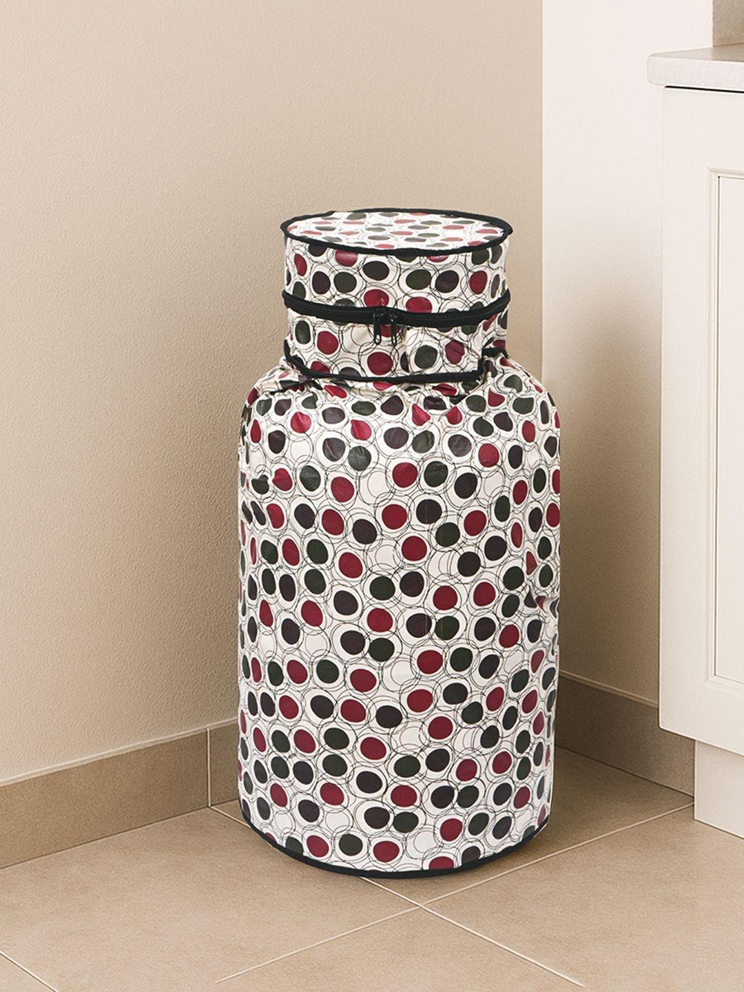 Buy Kuber Industries White & Black Dot Printed Gas Cylinder Cover -  - Home for Unisex