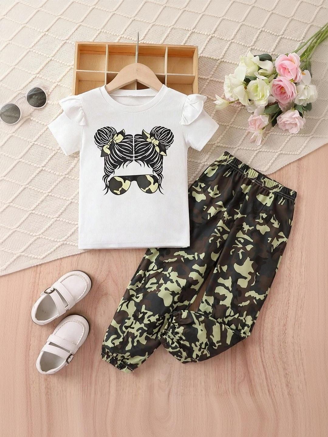 Buy TIOR Girls Printed T Shirt With Trousers -  - Apparel for Girls