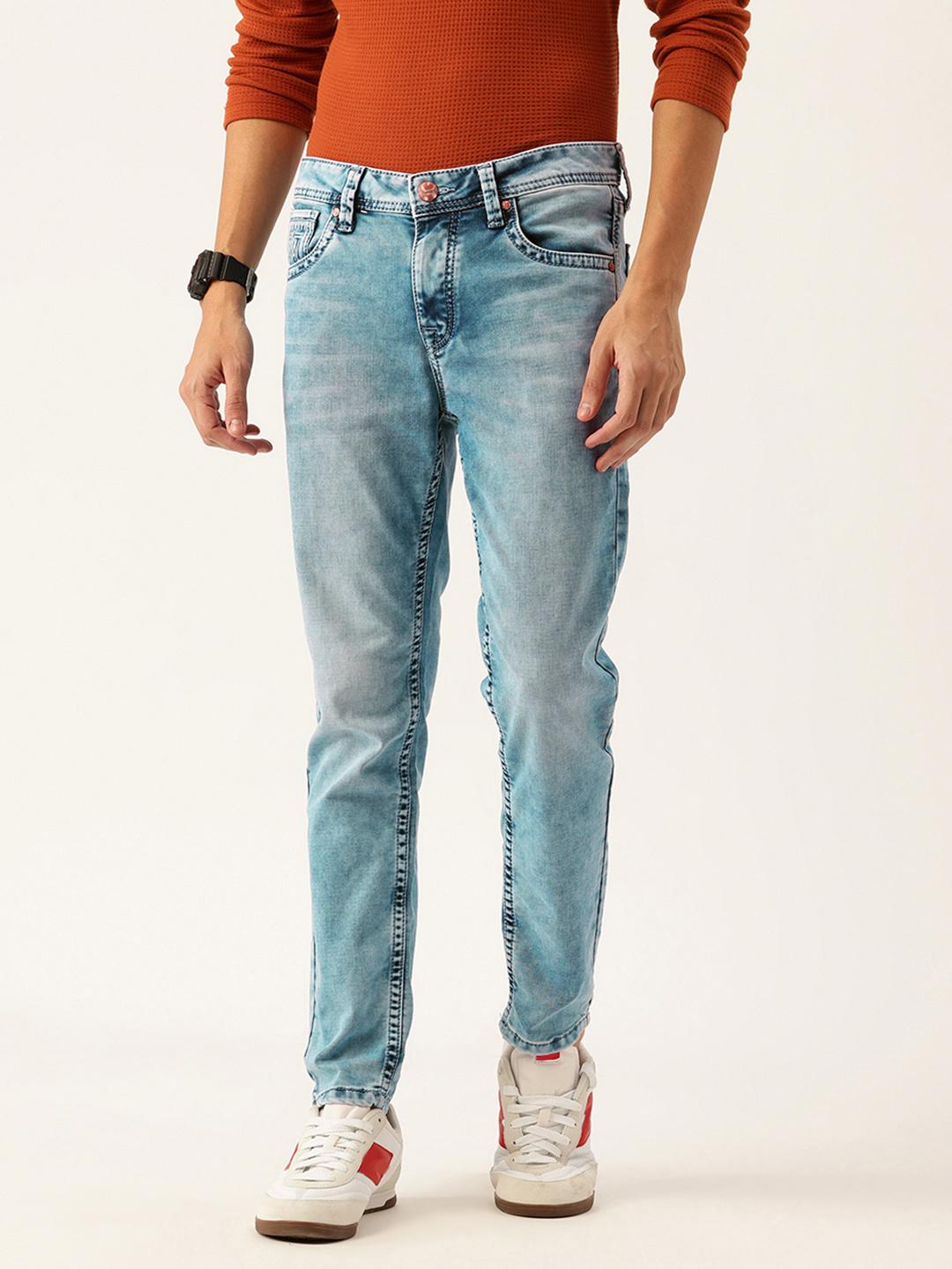 Integriti Men Slim Fit Mid-Rise Light Fade Stretchable Jeans