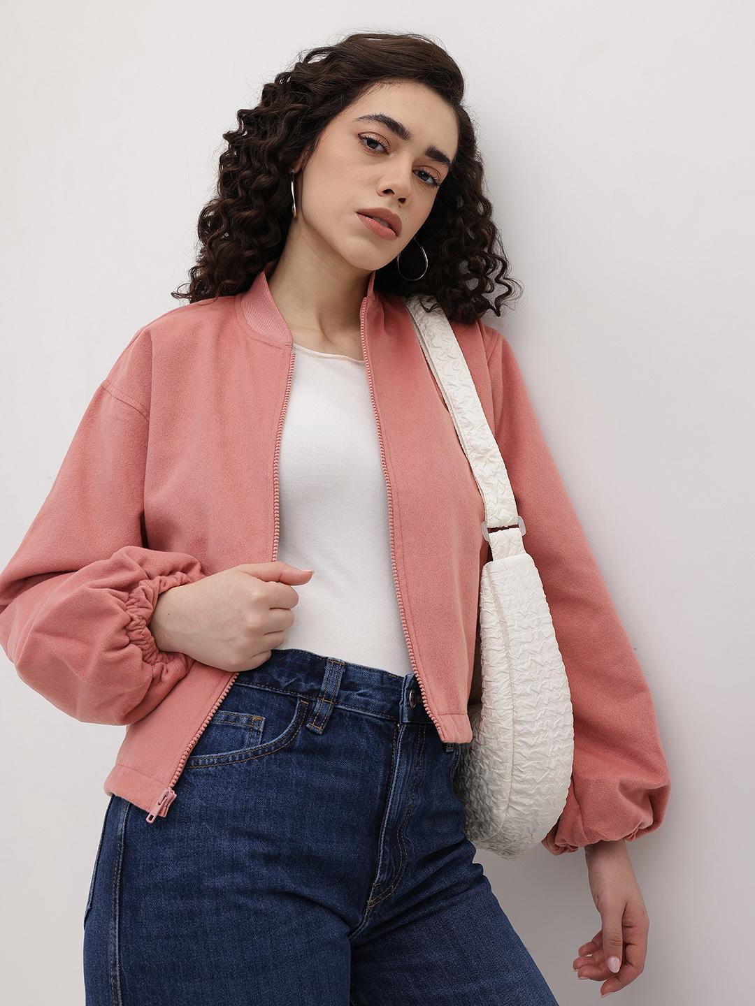 Buy The Roadster Life Co. Stand Collar Crop Tailored Jacket With Toggled Hem -  - Apparel for Women