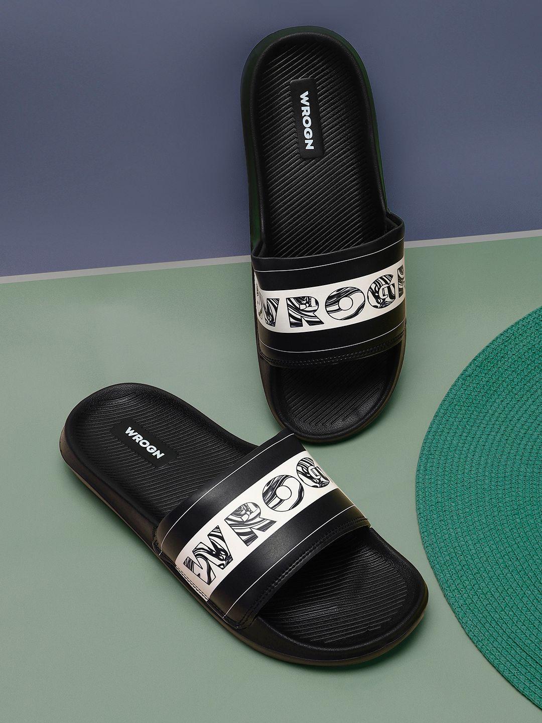 Buy WROGN Men Printed Sliders - - Footwear for Men