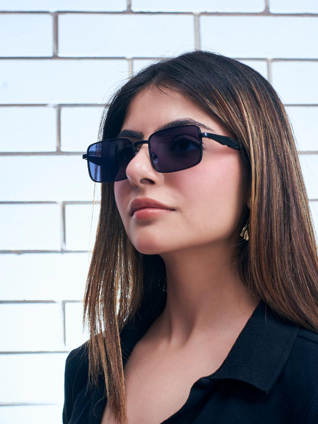 Buy SALTY Midnight Square Fashionable Sunglasses For Men & Women SG0010 BK BK - - Accessories for Unisex
