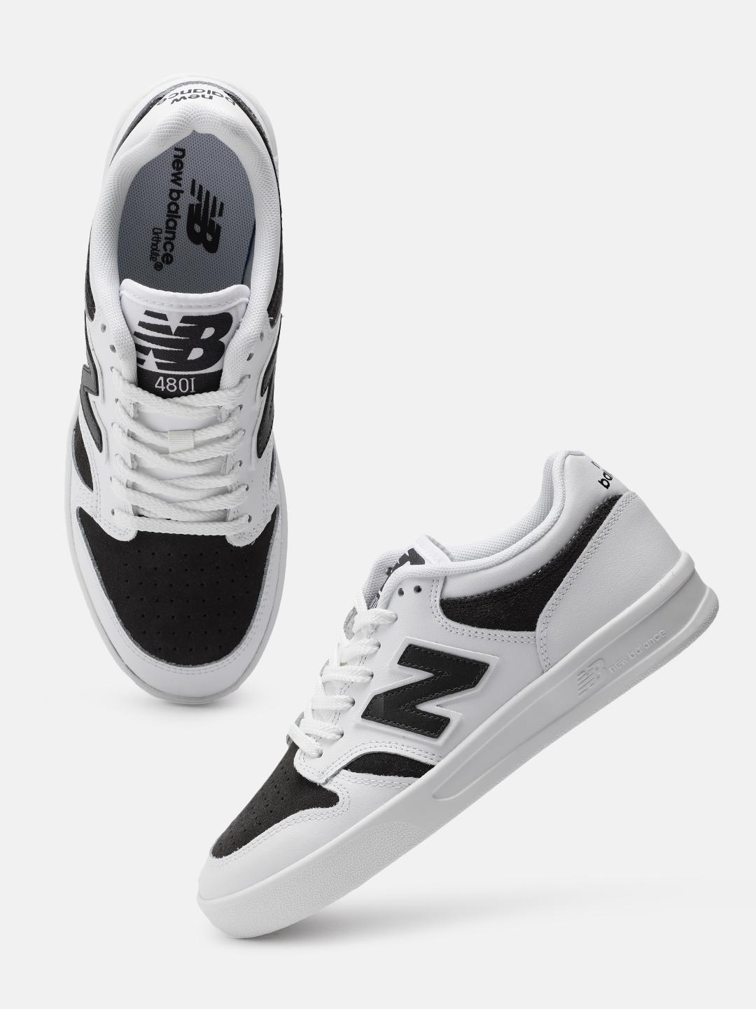 New Balance Men BB480 Leather Colourblocked Sneakers - Image 1