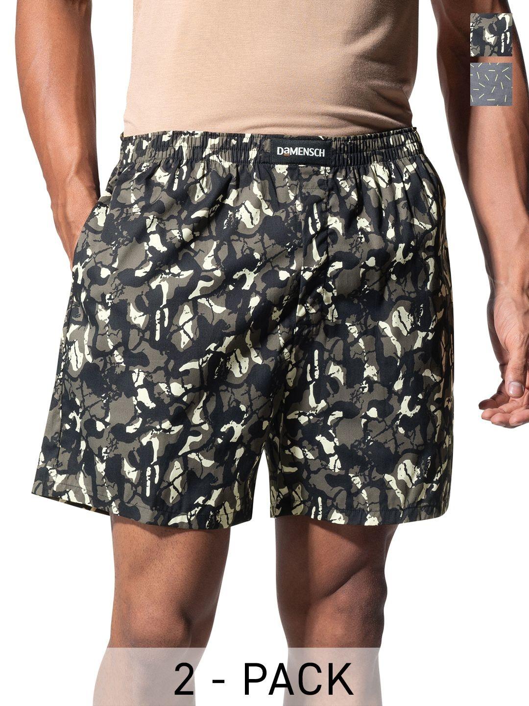 Mid Rise Boxers Buy DAMENSCH Pack Of 2 Printed Pure Cotton Mid Rise Boxers - Boxers for ...