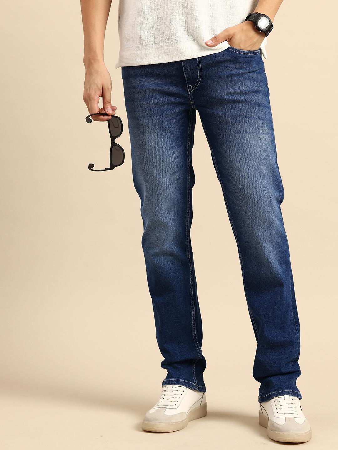 Being Human Men Relaxed Fit Heavy Fade Stretchable Jeans