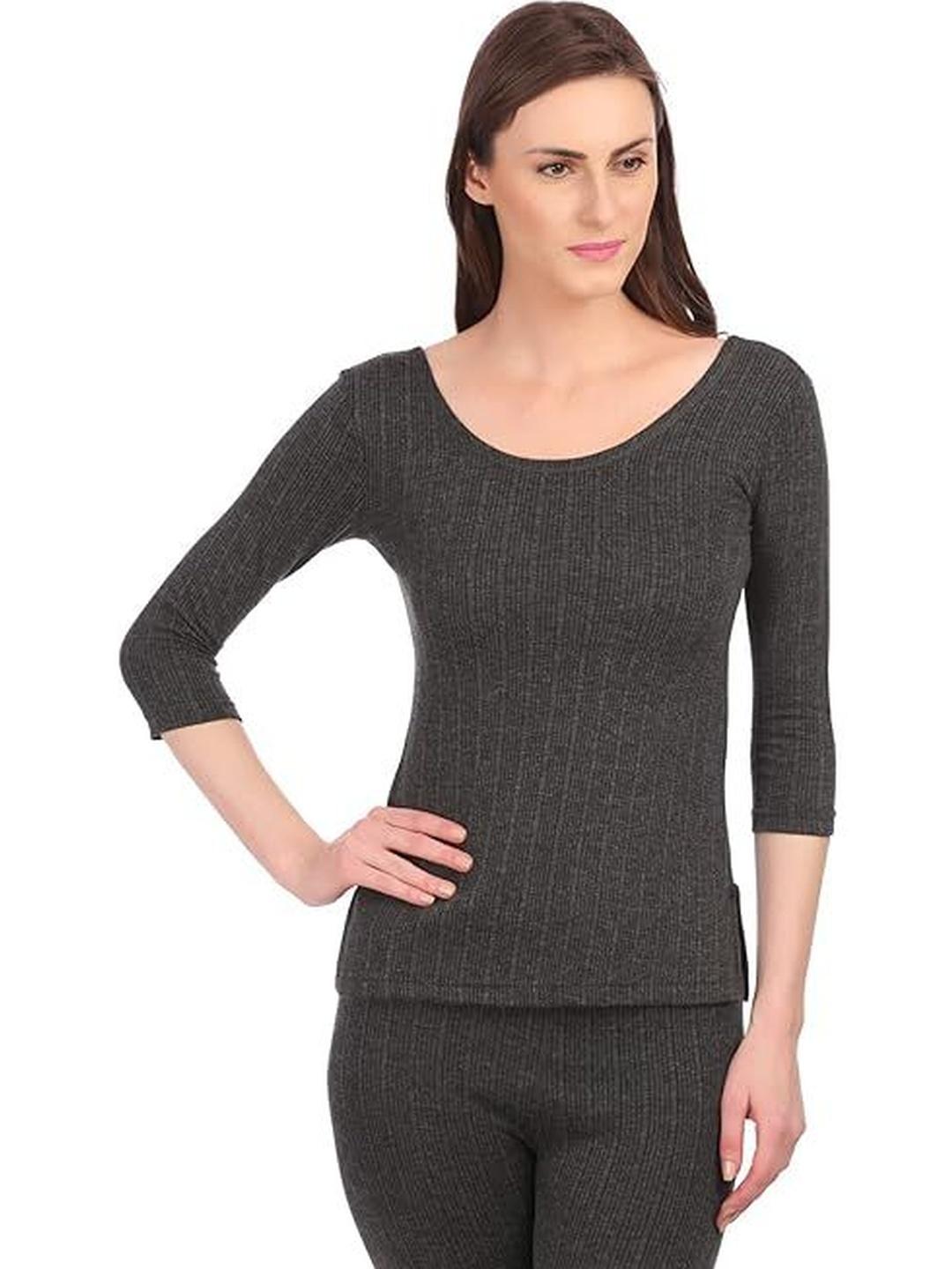 Buy NEVA Striped Cotton Round Neck Thermal Top - - Apparel for Women