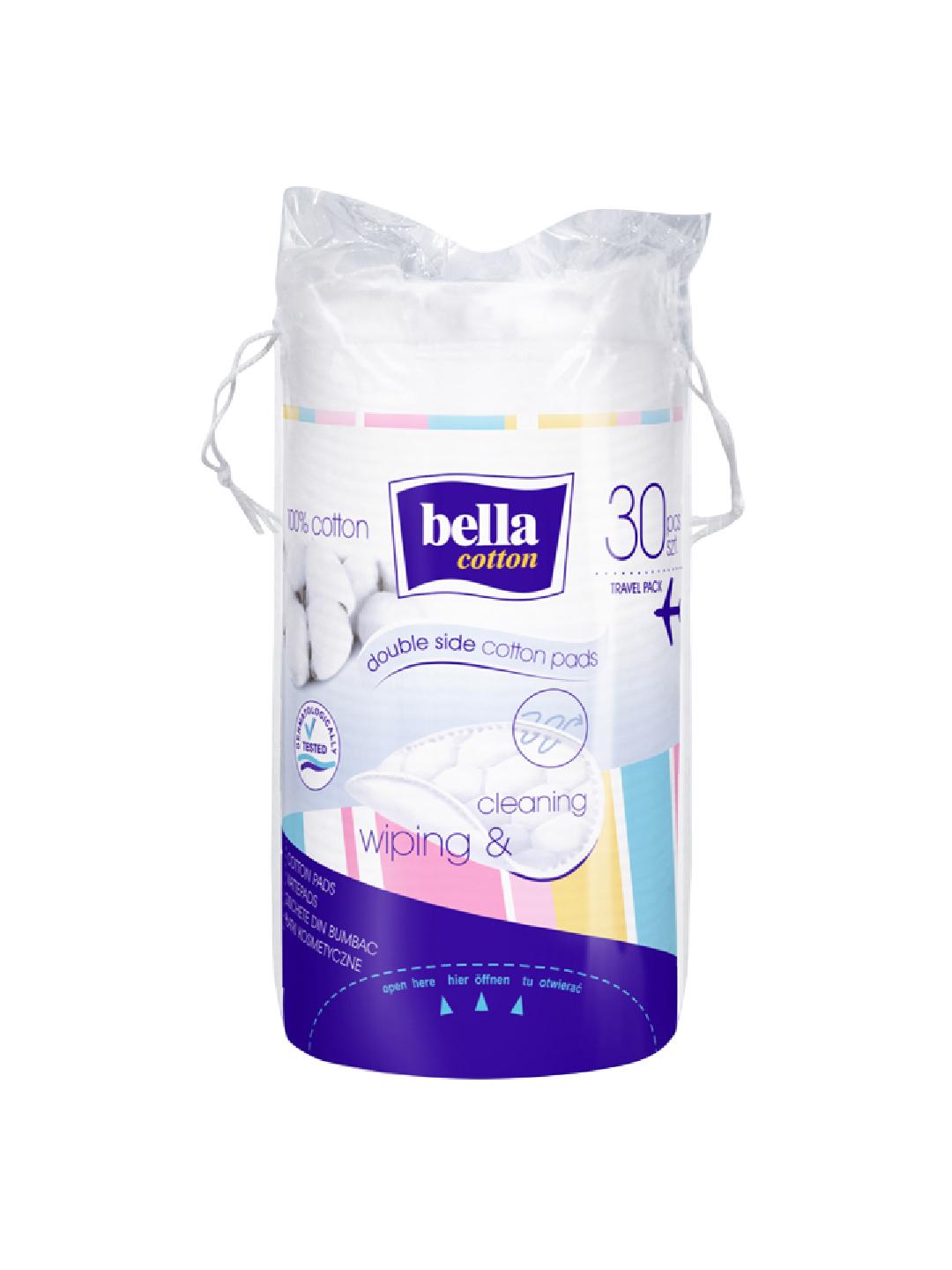 Buy Bella Double Sided Embossed Cotton Pads 30 Pcs - - Personal Care for Women